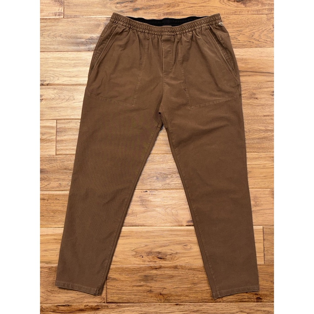 LULULEMON M5AJGS Dark Mocha Utilitech Pull-On Classic-Fit Pants Mens Large